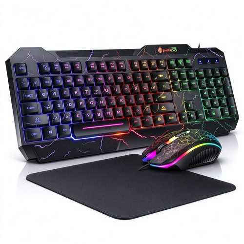 Rainbow led gaming keyboard - gaming,